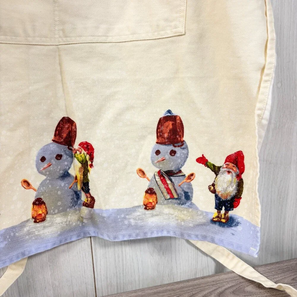 Williams Sonoma Vintage Christmas Nordic Santa Cooking Apron
